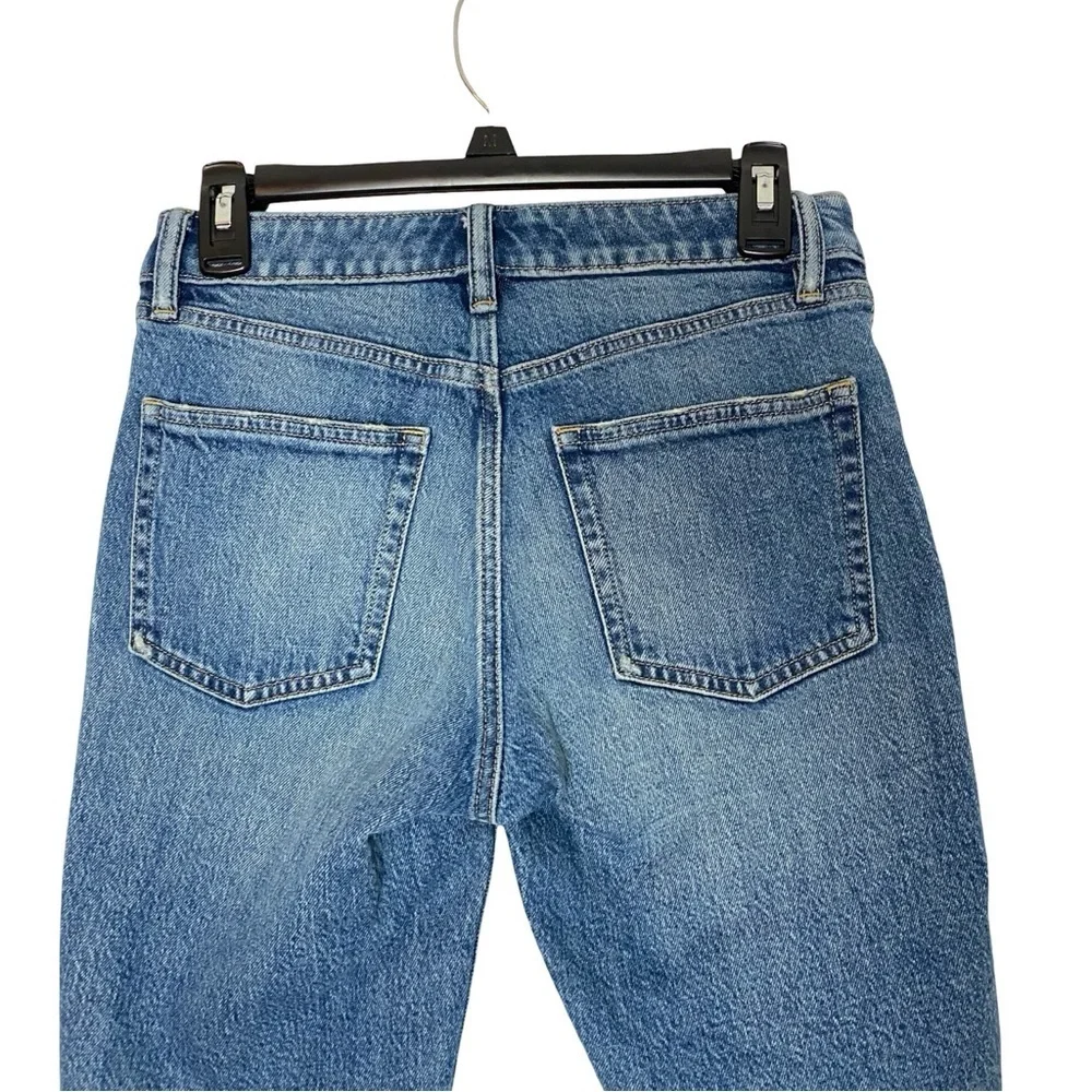 Ralph Lauren Cut Off Jean Shorts Womens Size 2 XS Blue Long Frayed